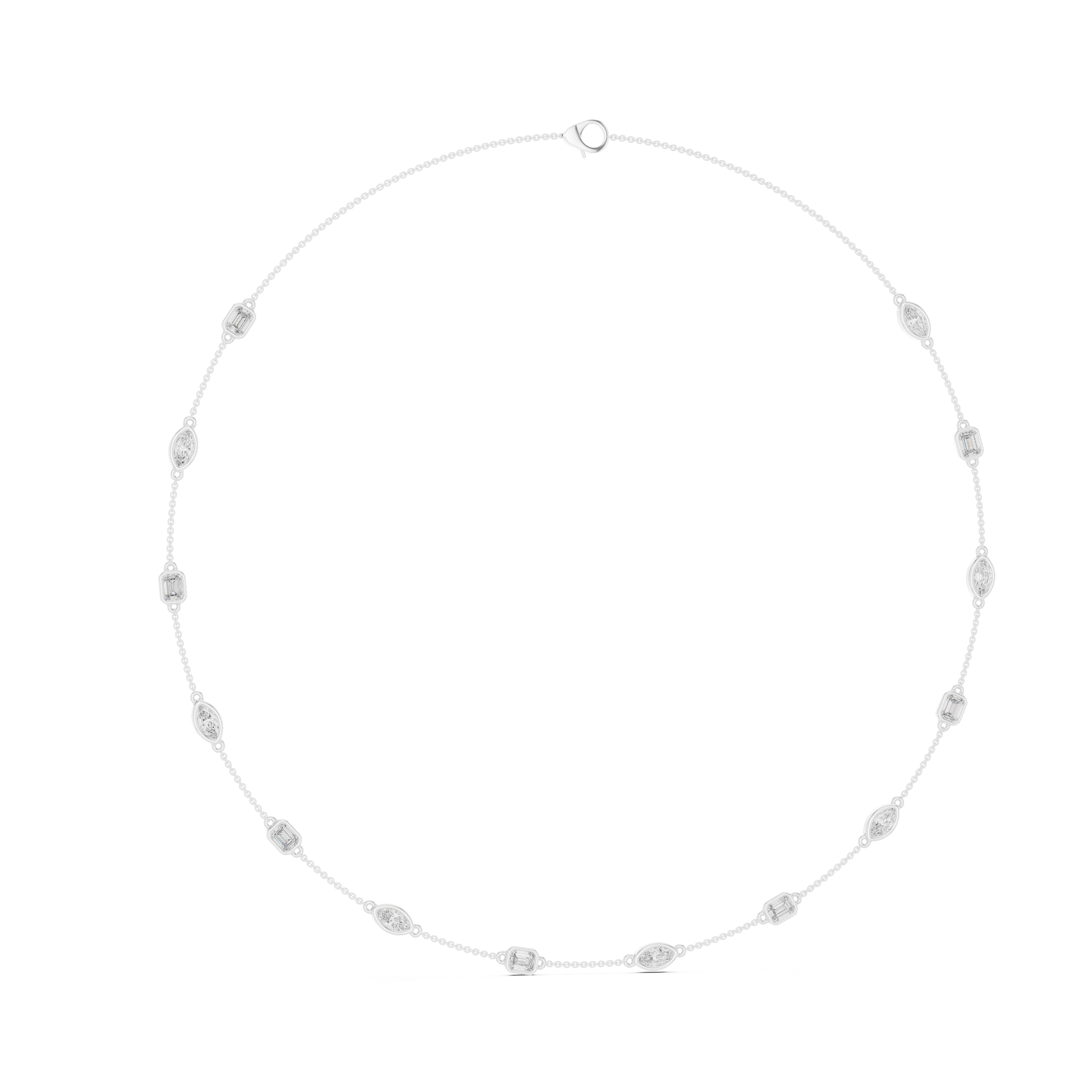 Necklace 0018-01 - White Gold