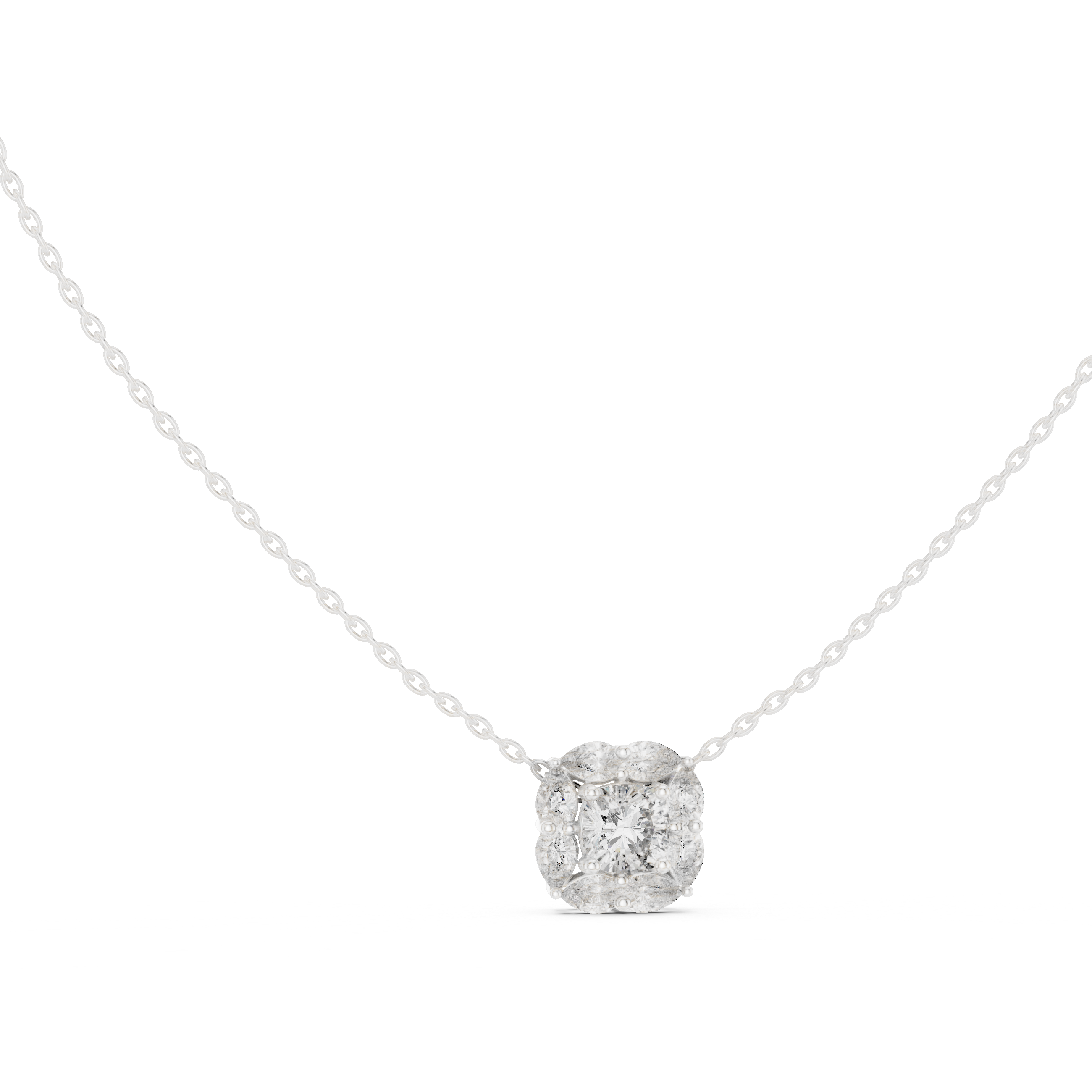 Pendant 0009 - White Gold